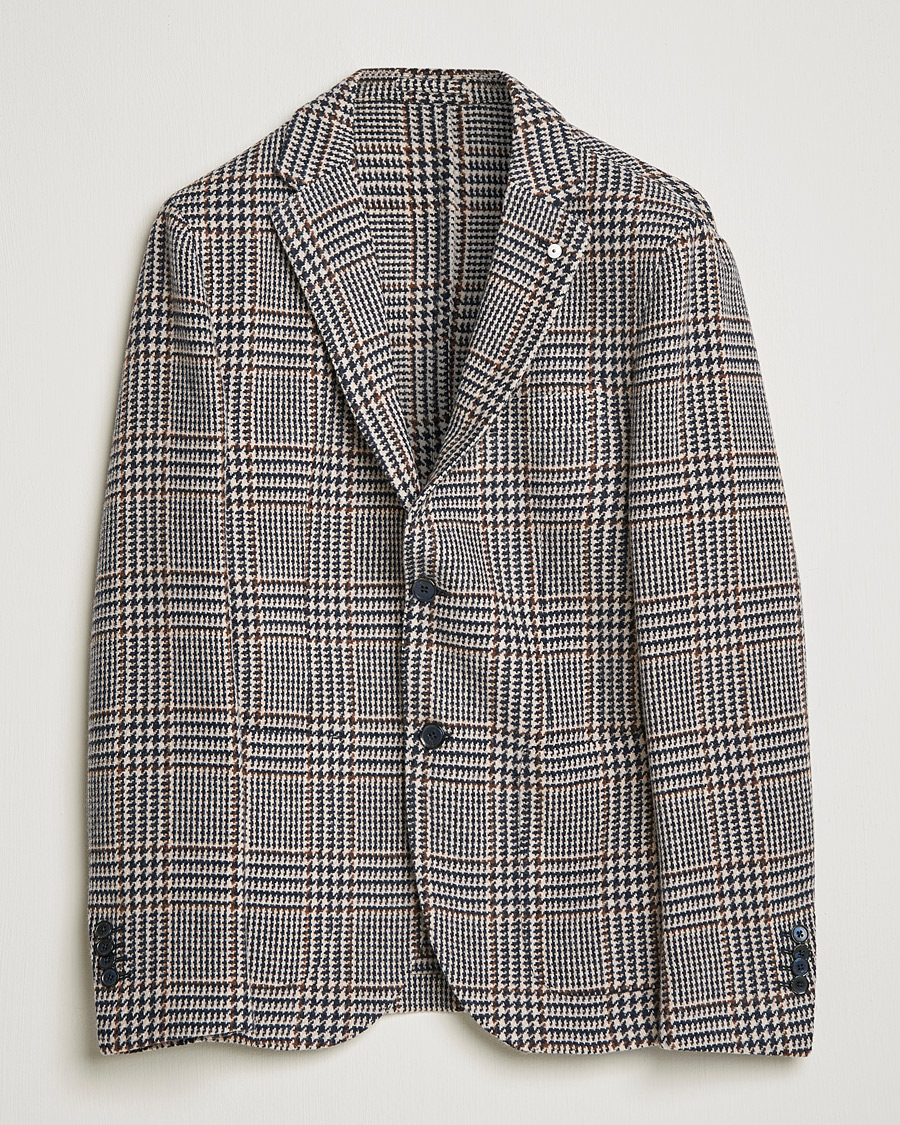 Homme | Blazers | L.B.M. 1911 | Jack Overcheck Wool Blazer Navy