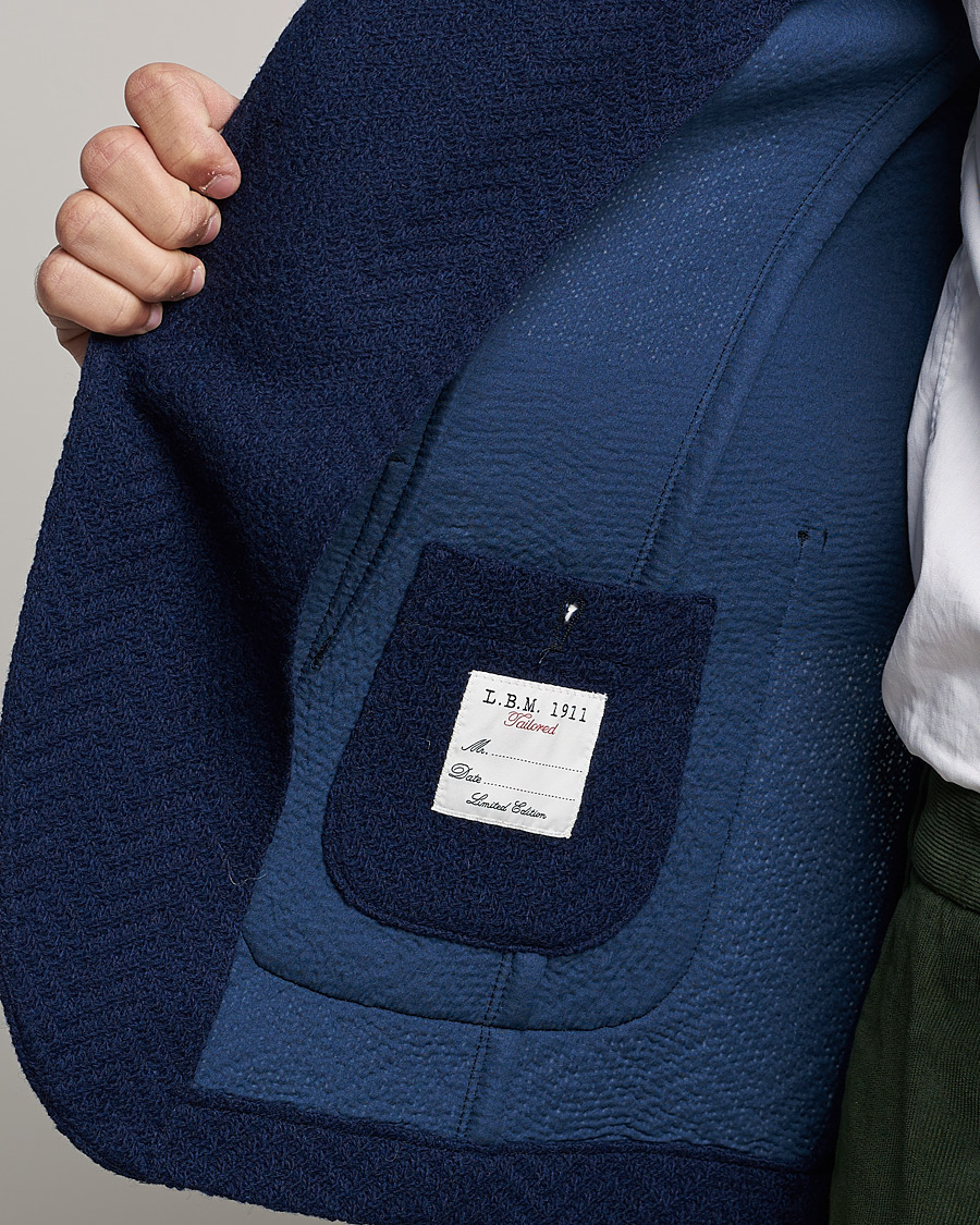 Homme | Blazers | L.B.M. 1911 | Punto Knitted Wool Structure Blazer Navy