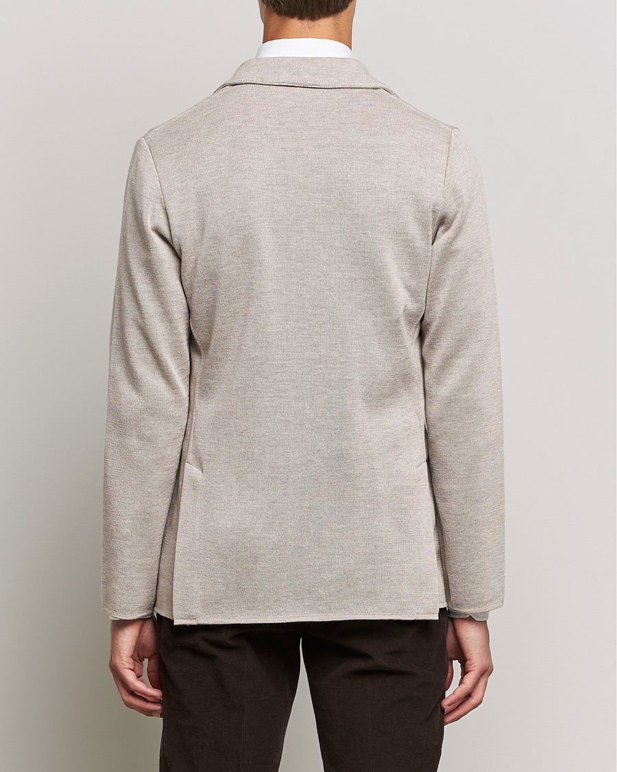 Homme | Blazers | Lardini | Knitted Wool Blazer Beige