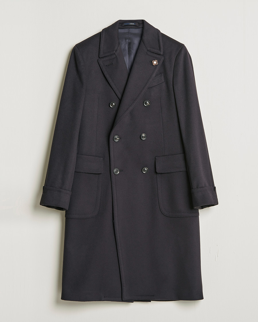 Homme | Manteaux Et Vestes | Lardini | Ulster Double Breasted Wool Coat Navy