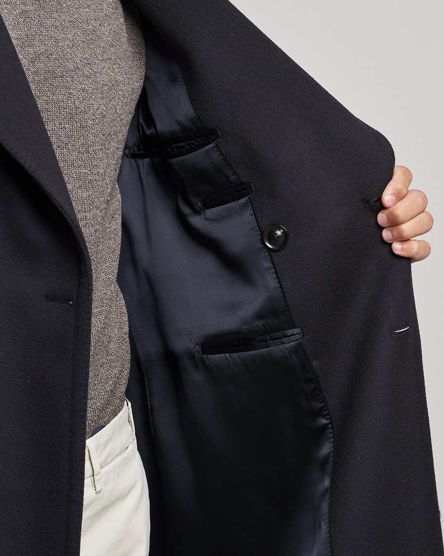 Homme | Manteaux Et Vestes | Lardini | Ulster Double Breasted Wool Coat Navy