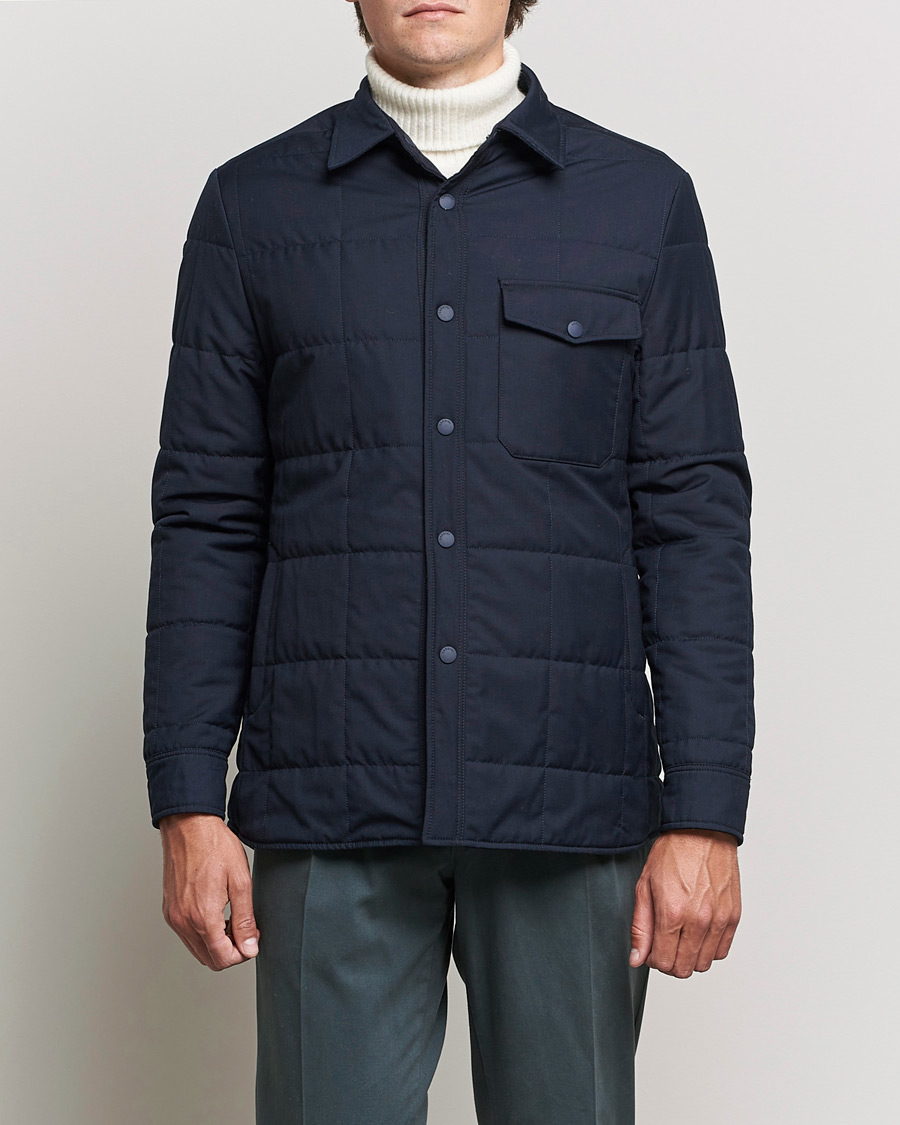 Homme | Manteaux Et Vestes | Lardini | Ircelle Reversible Wool/Nylon Jacket Navy