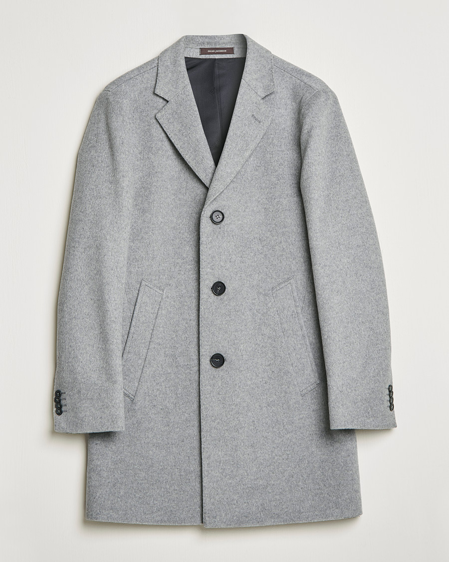 Homme | Manteaux Et Vestes | Oscar Jacobson | Storvik Wool/Cashmere Coat Light Grey