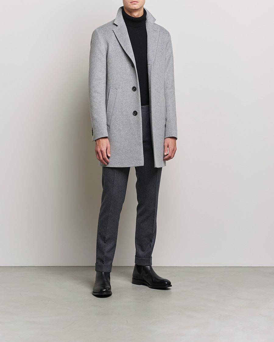 Homme | Manteaux Et Vestes | Oscar Jacobson | Storvik Wool/Cashmere Coat Light Grey