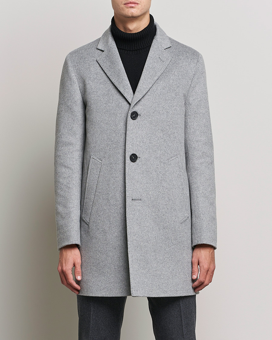 Homme | Manteaux Et Vestes | Oscar Jacobson | Storvik Wool/Cashmere Coat Light Grey