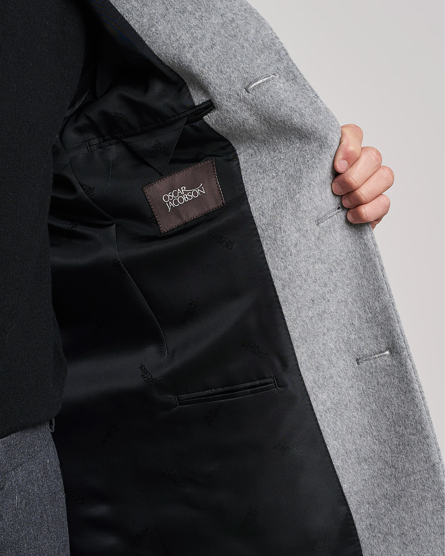 Homme | Manteaux Et Vestes | Oscar Jacobson | Storvik Wool/Cashmere Coat Light Grey