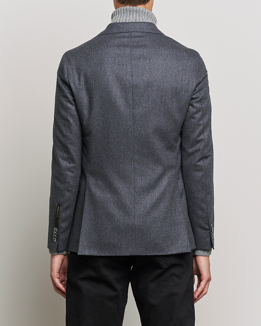 Homme | Blazers | Oscar Jacobson | Ego Wool Flannel Blazer Grey Melange