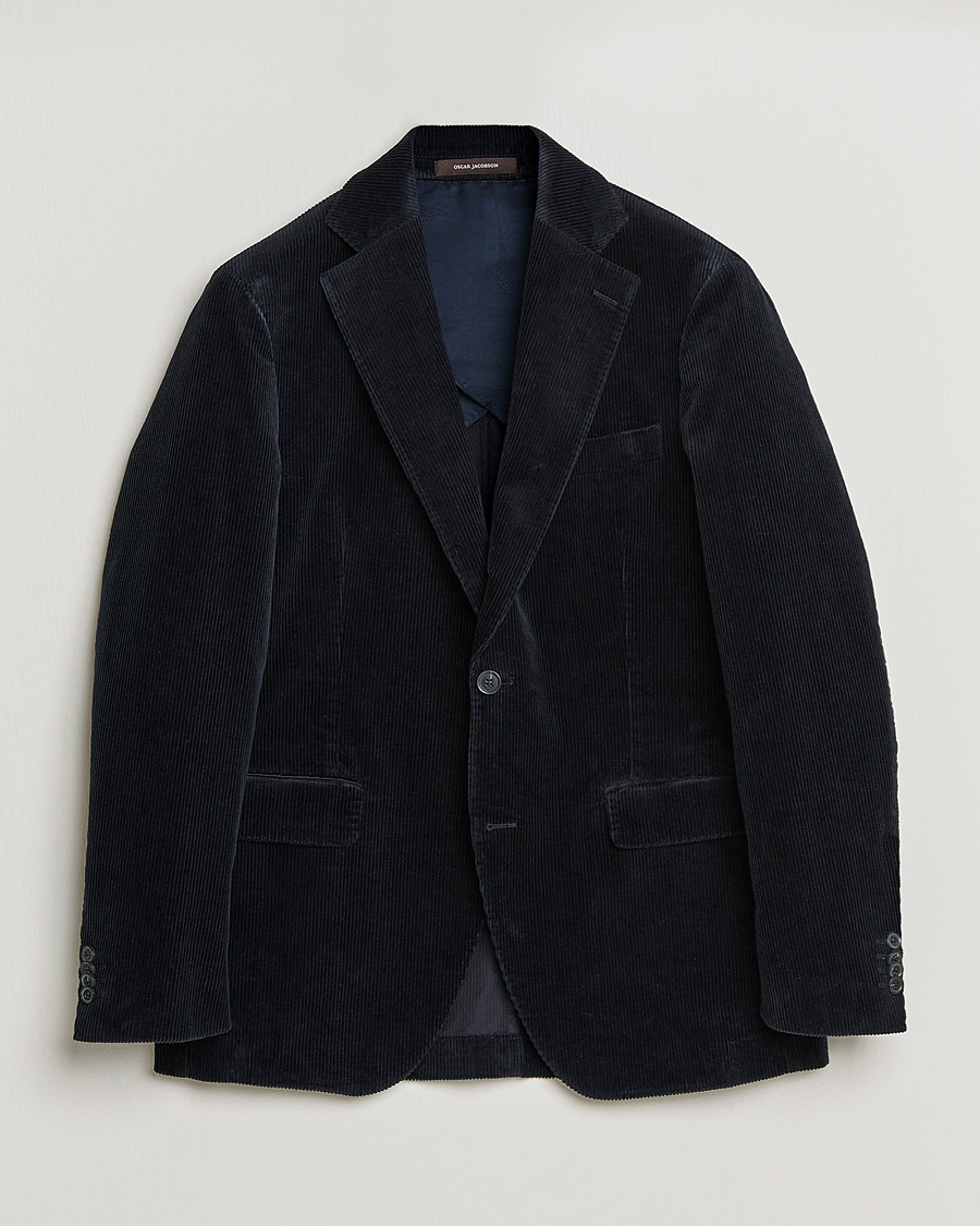 Homme | Blazers | Oscar Jacobson | Ferry Soft Cord Blazer Navy