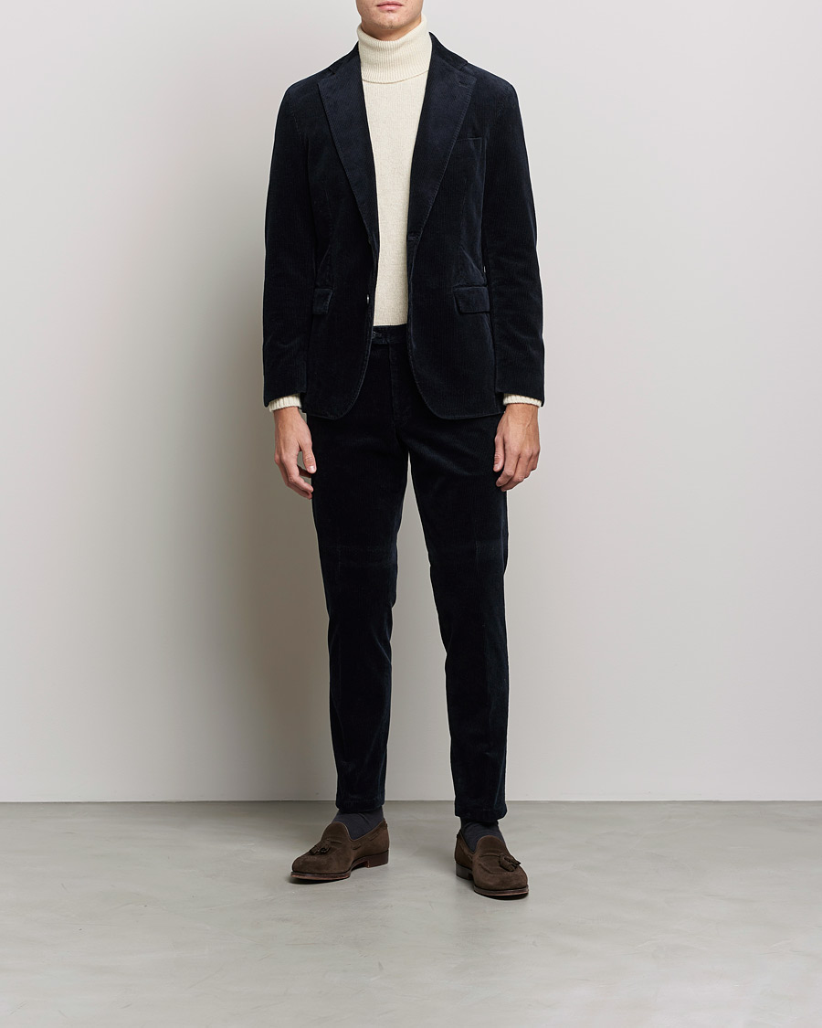 Homme | Blazers | Oscar Jacobson | Ferry Soft Cord Blazer Navy