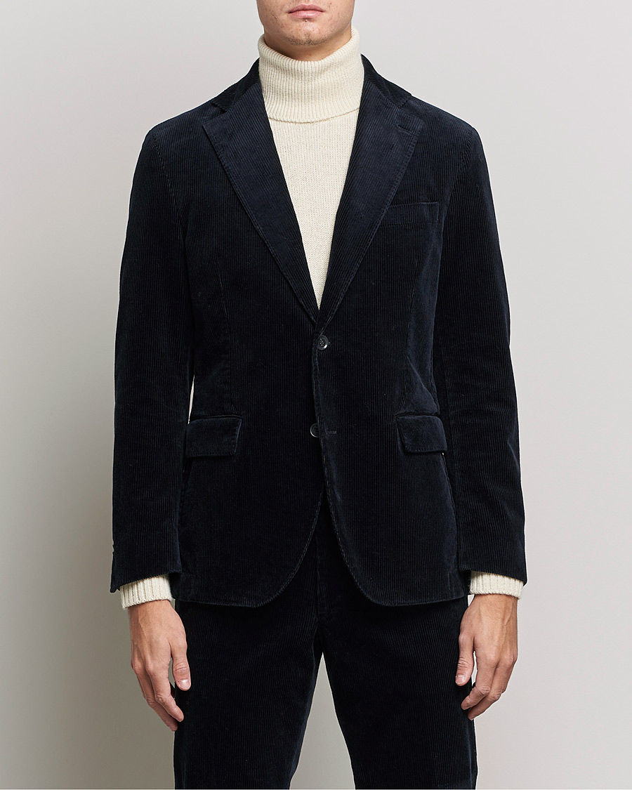 Homme | Blazers | Oscar Jacobson | Ferry Soft Cord Blazer Navy