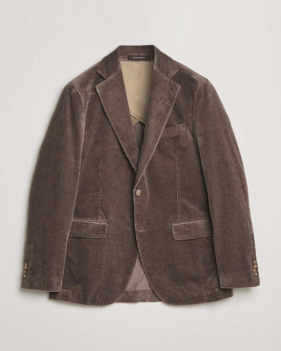 Homme | Blazers | Oscar Jacobson | Ferry Soft Cord Blazer Light Beige
