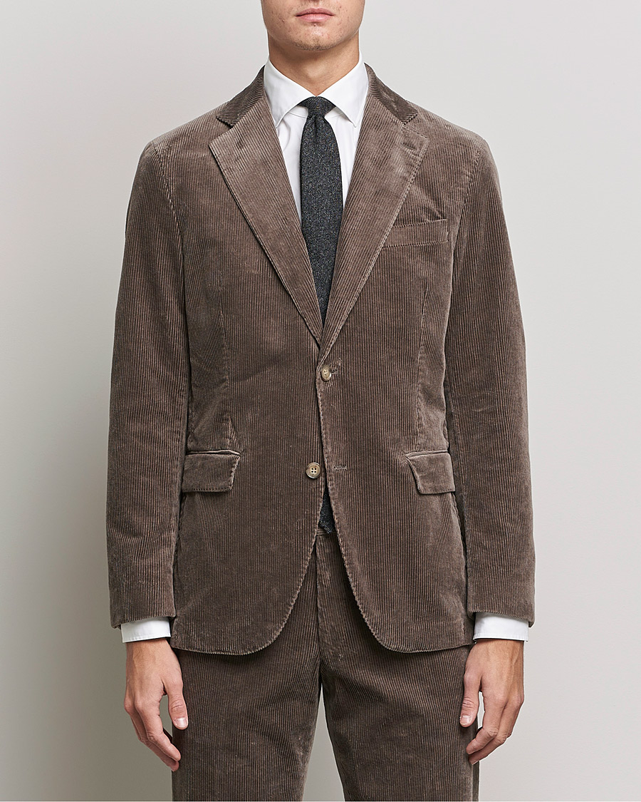 Homme | Blazers | Oscar Jacobson | Ferry Soft Cord Blazer Light Beige
