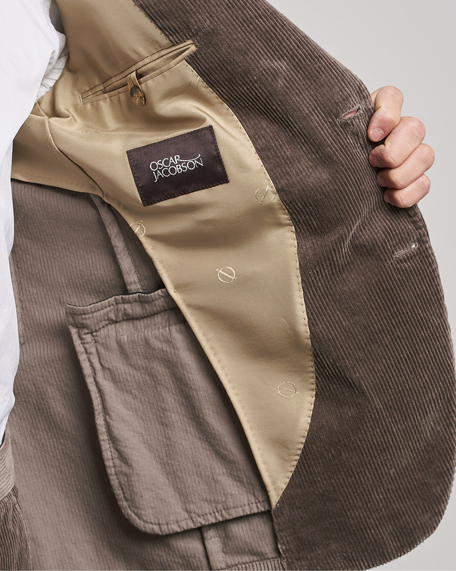 Homme | Blazers | Oscar Jacobson | Ferry Soft Cord Blazer Light Beige