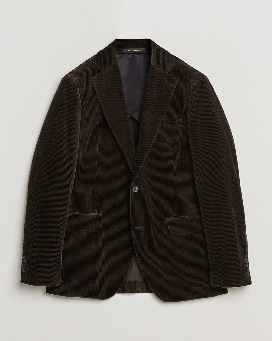 Homme | Blazers | Oscar Jacobson | Ferry Soft Cord Blazer Brown