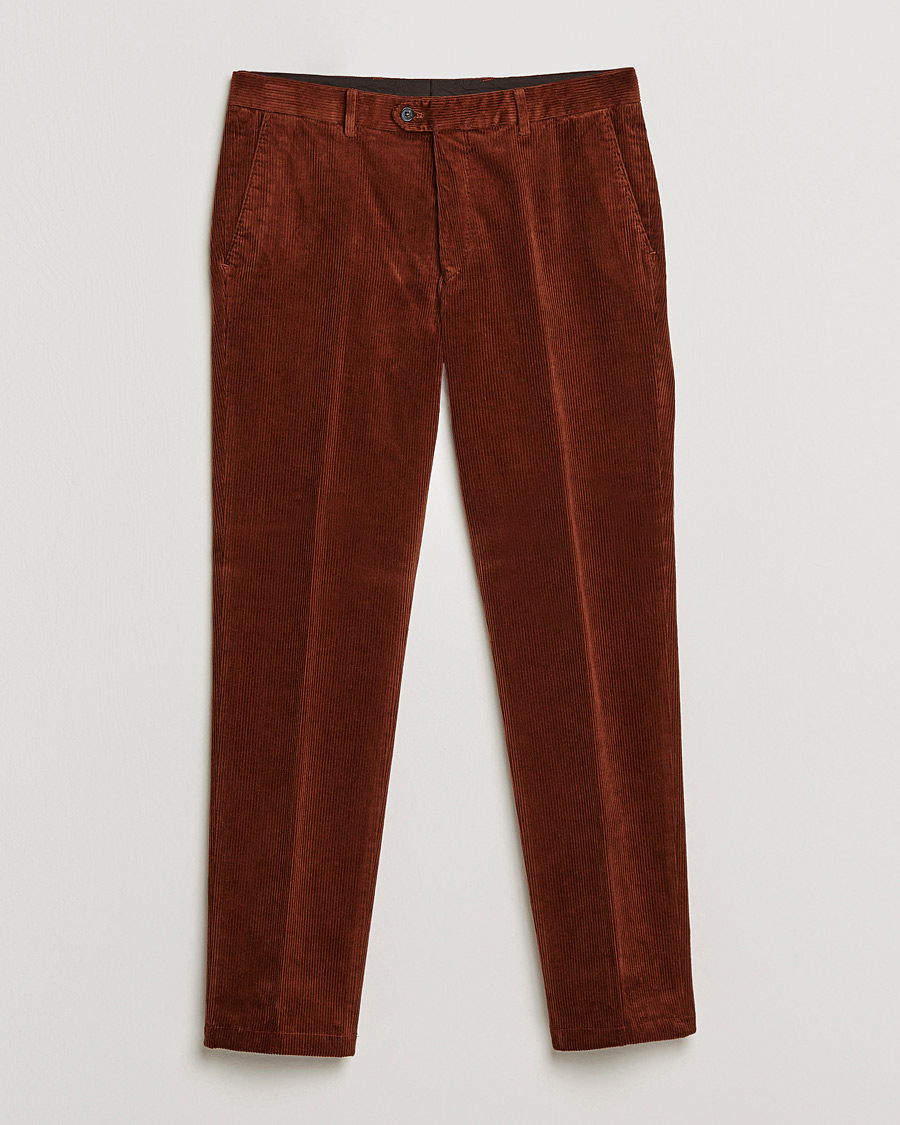 Homme | Pantalons | Oscar Jacobson | Denz Corduroy Trousers Orange