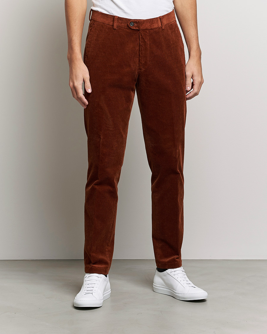 Homme | Pantalons | Oscar Jacobson | Denz Corduroy Trousers Orange