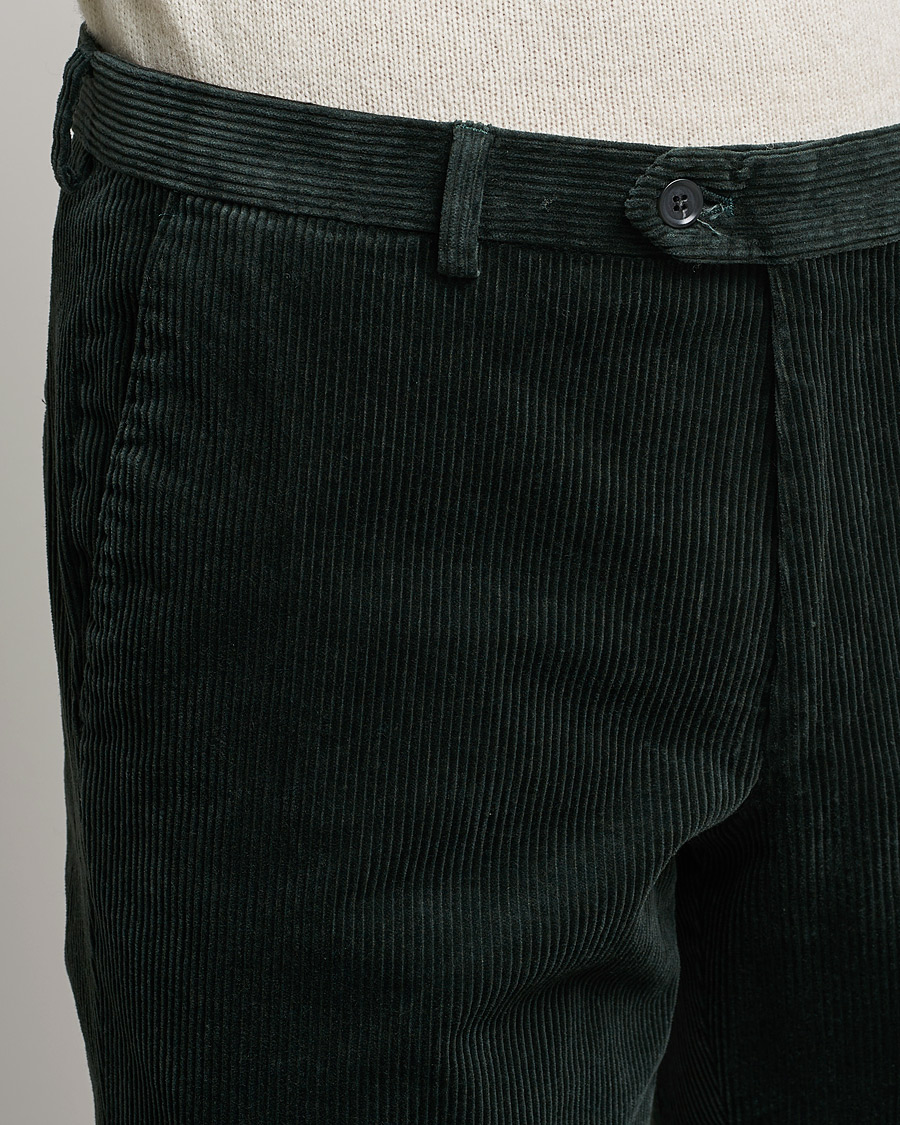 Homme | Pantalons | Oscar Jacobson | Denz Corduroy Trousers Bottle Green