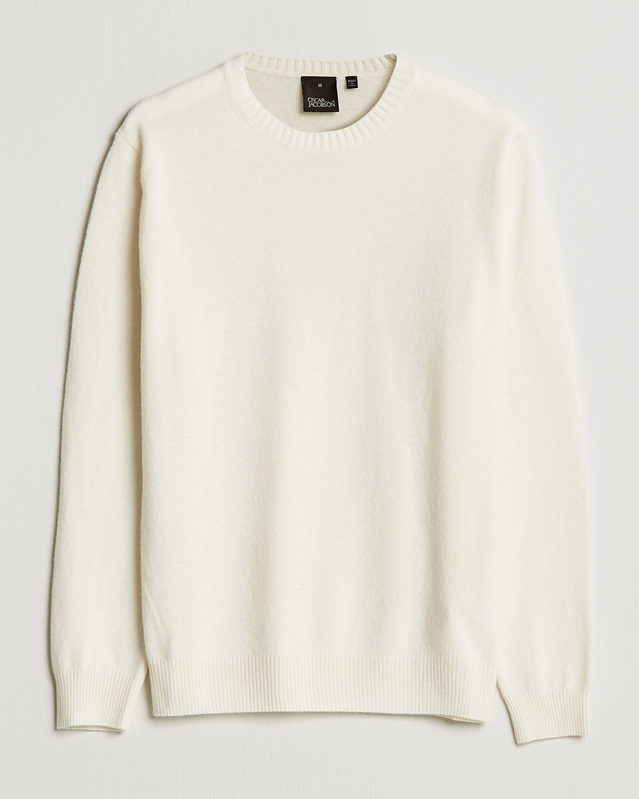Homme | Pulls Et Tricots | Oscar Jacobson | Valter Wool/Cashmere Round Neck Creme