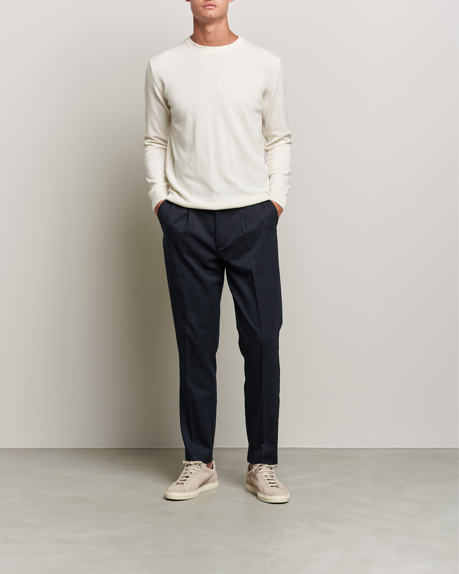 Homme | Pulls Et Tricots | Oscar Jacobson | Valter Wool/Cashmere Round Neck Creme