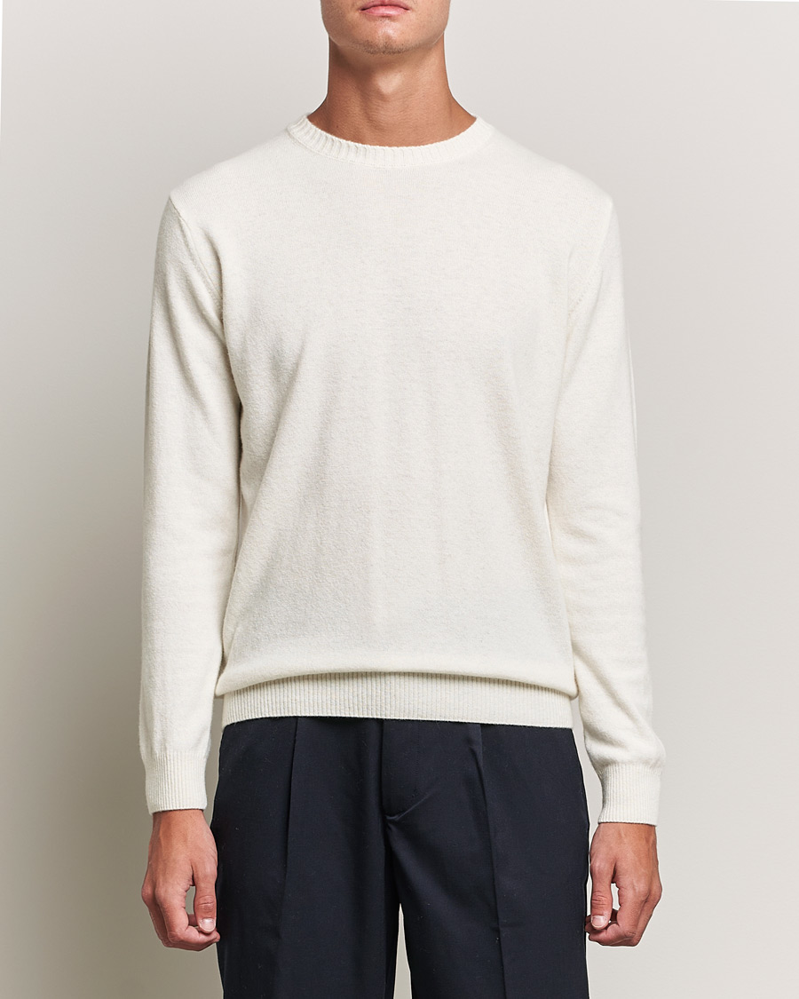Homme | Pulls Et Tricots | Oscar Jacobson | Valter Wool/Cashmere Round Neck Creme
