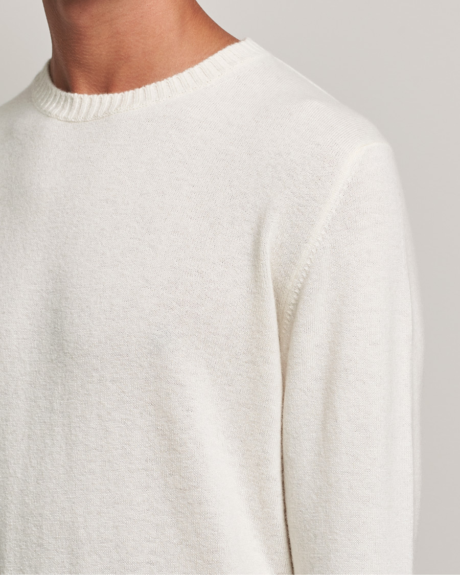 Homme | Pulls Et Tricots | Oscar Jacobson | Valter Wool/Cashmere Round Neck Creme