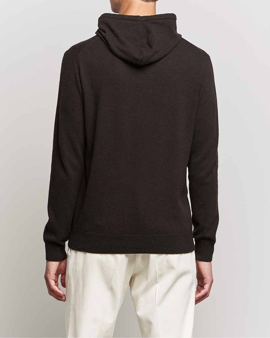 Homme | Pulls Et Tricots | Oscar Jacobson | Pascal Wool/Cashmere Hoodie Brown