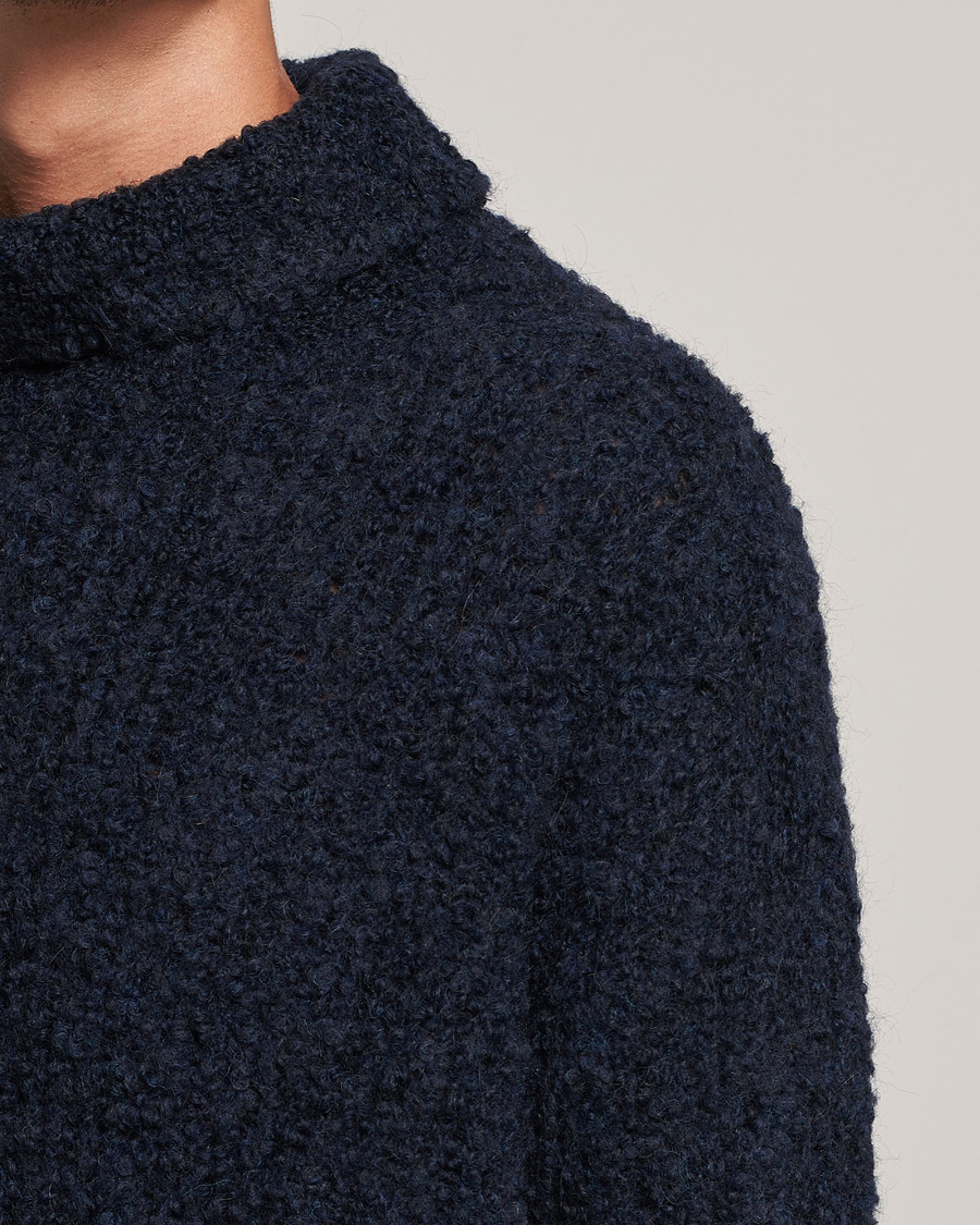 Homme | Pulls Et Tricots | Oscar Jacobson | Krister Wool/Alpaca Rollneck Navy