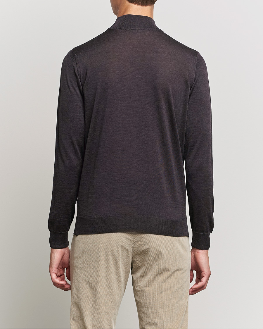 Homme | Pulls Et Tricots | Oscar Jacobson | Hilton Extrafine Merino Mock Neck Brown