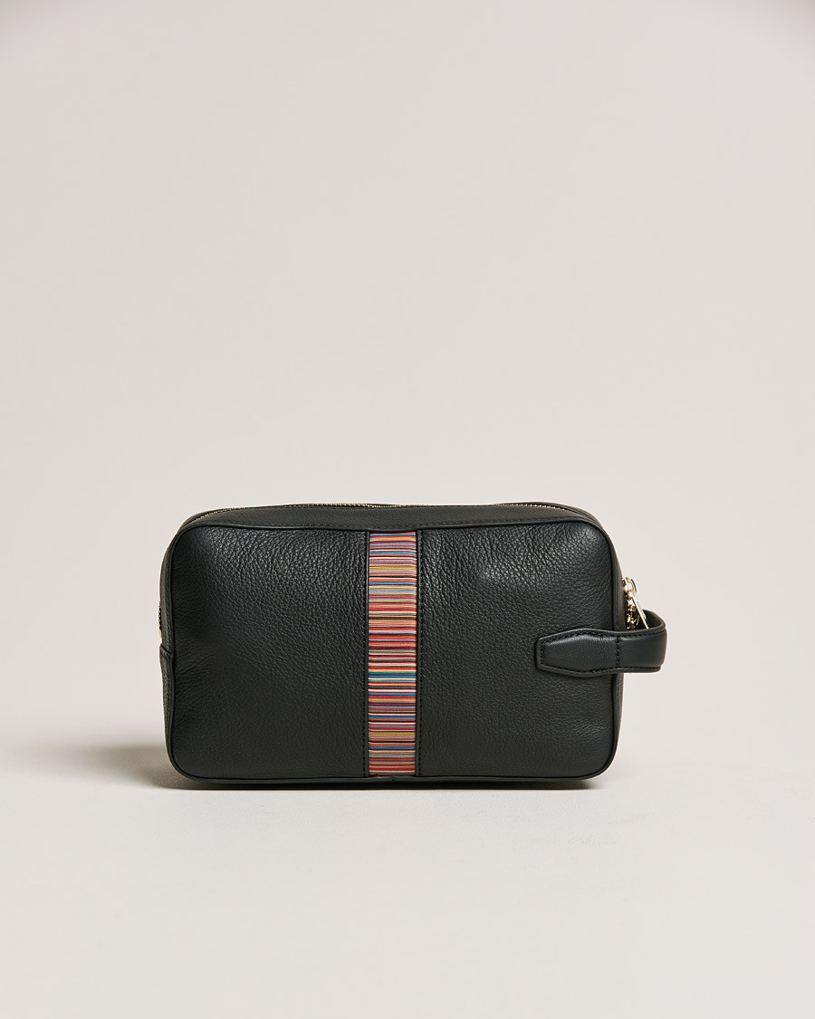Homme | Paul Smith Leather Stripe Washbag Black | Paul Smith | Leather Stripe Washbag Black