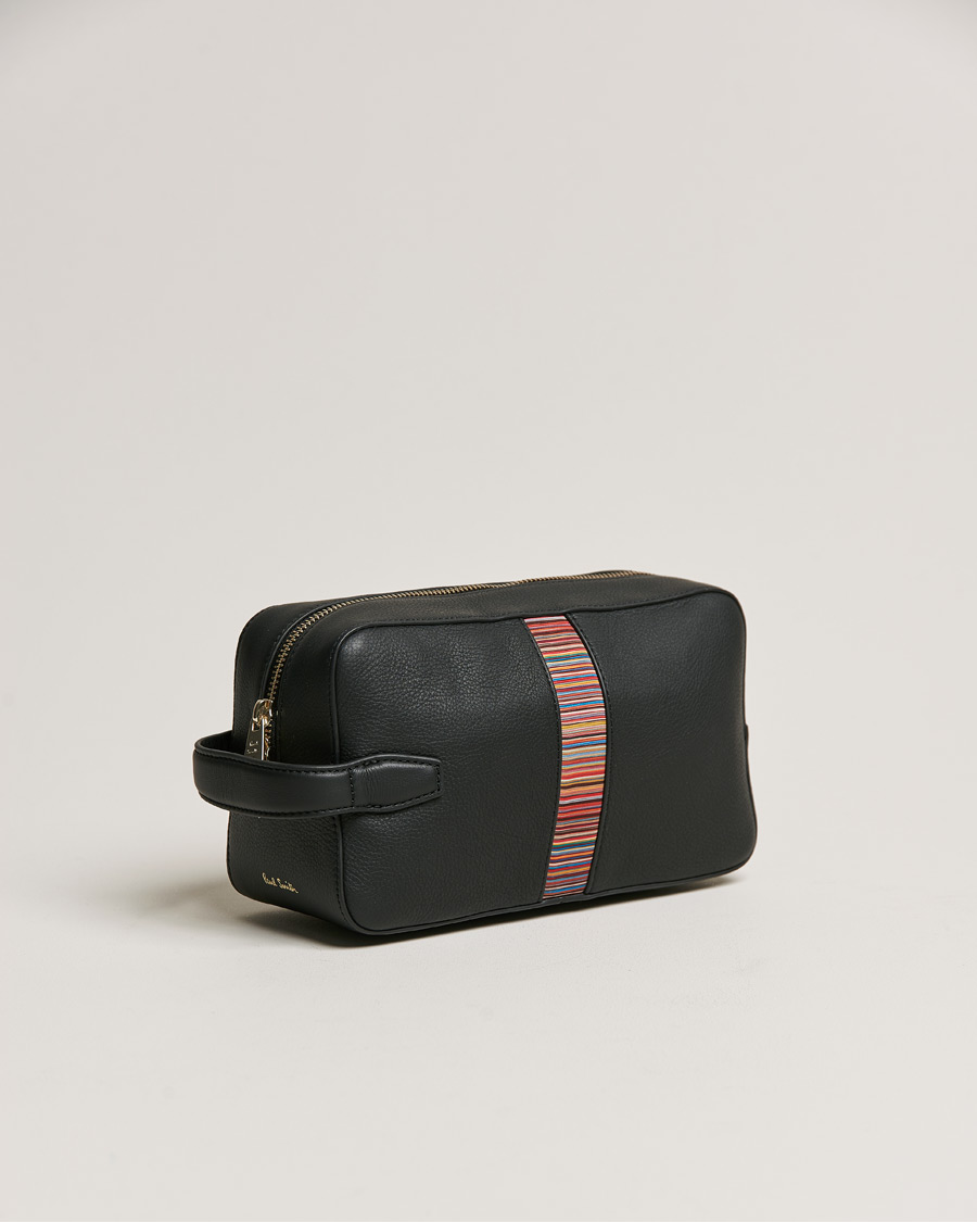 Homme | Paul Smith Leather Stripe Washbag Black | Paul Smith | Leather Stripe Washbag Black