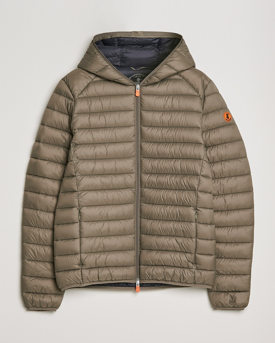 Homme | Manteaux Et Vestes | Save The Duck | Donald Lightweight Padded Hooded Jacket Mud Grey