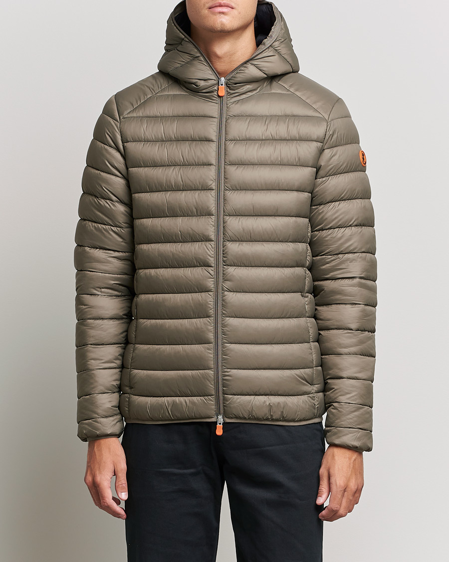 Homme | Manteaux Et Vestes | Save The Duck | Donald Lightweight Padded Hooded Jacket Mud Grey