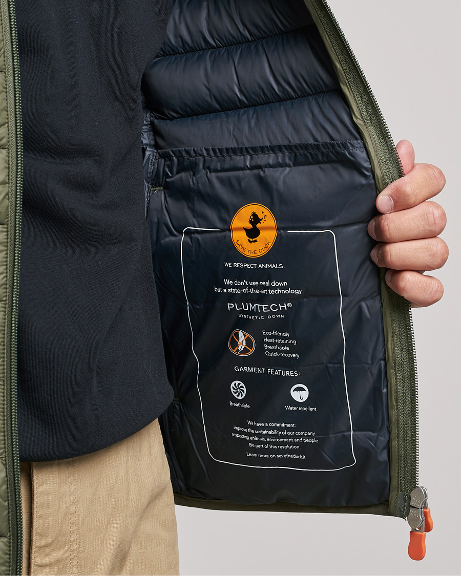 Homme | Manteaux Et Vestes | Save The Duck | Donald Lightweight Padded Hooded Jacket Laurel Green