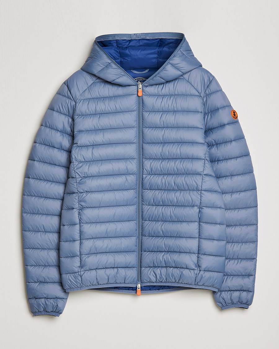 Homme | Manteaux Et Vestes | Save The Duck | Donald Lightweight Padded Hooded Jacket Stone Blue