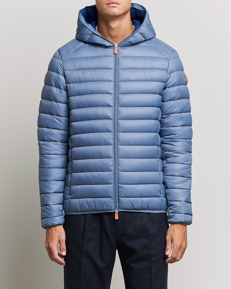 Homme | Manteaux Et Vestes | Save The Duck | Donald Lightweight Padded Hooded Jacket Stone Blue
