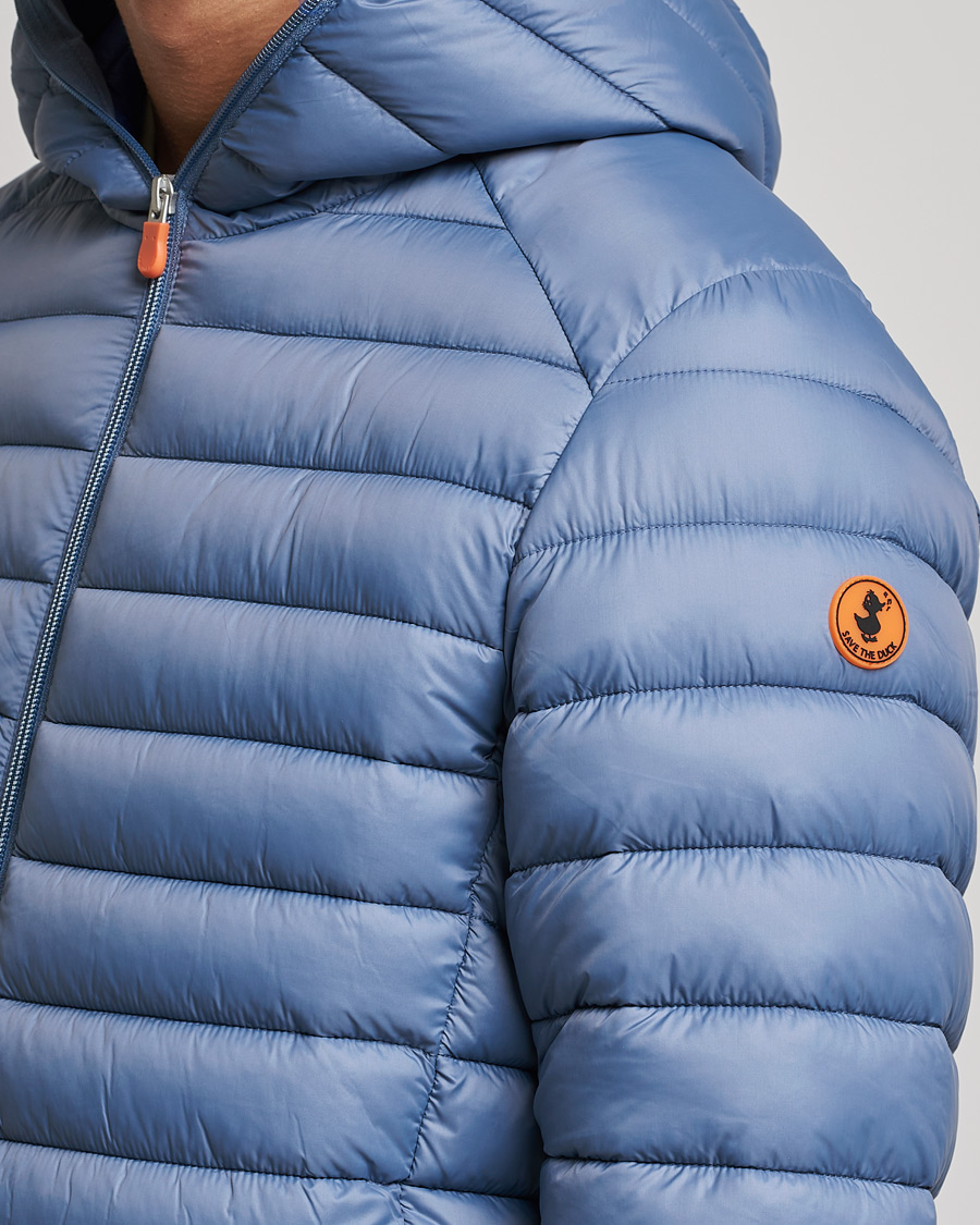 Homme | Manteaux Et Vestes | Save The Duck | Donald Lightweight Padded Hooded Jacket Stone Blue