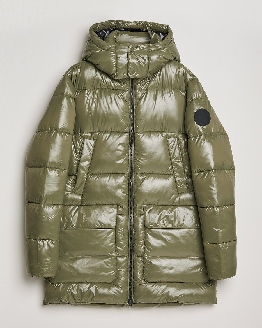 Homme | Manteaux Et Vestes | Save The Duck | Christian Long Padded Puffer Jacket Laurel Green