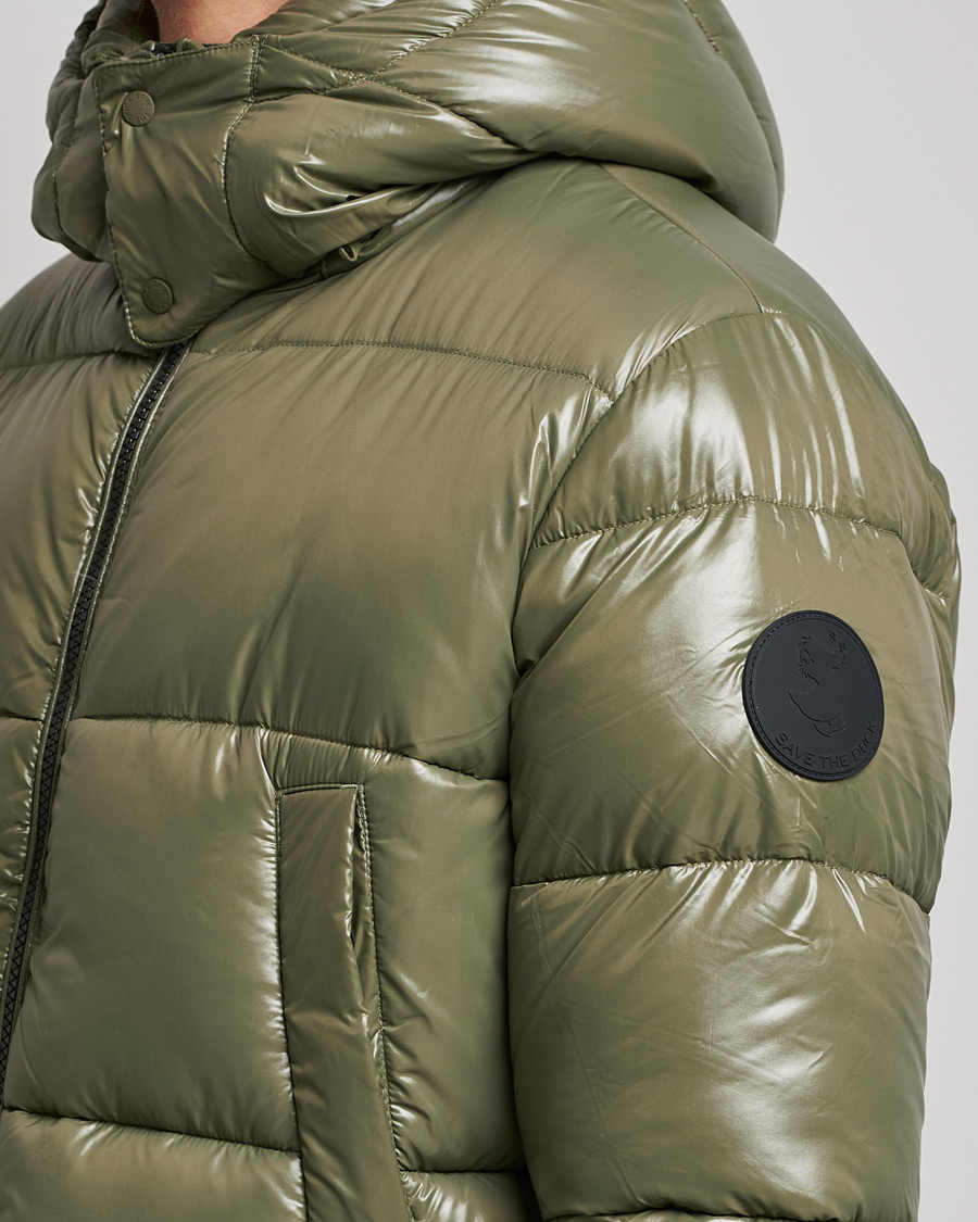 Homme | Manteaux Et Vestes | Save The Duck | Christian Long Padded Puffer Jacket Laurel Green