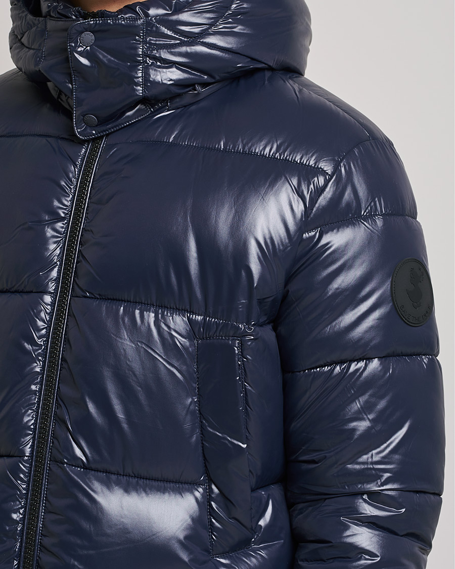 Homme | Manteaux Et Vestes | Save The Duck | Christian Long Padded Puffer Jacket Blue Black