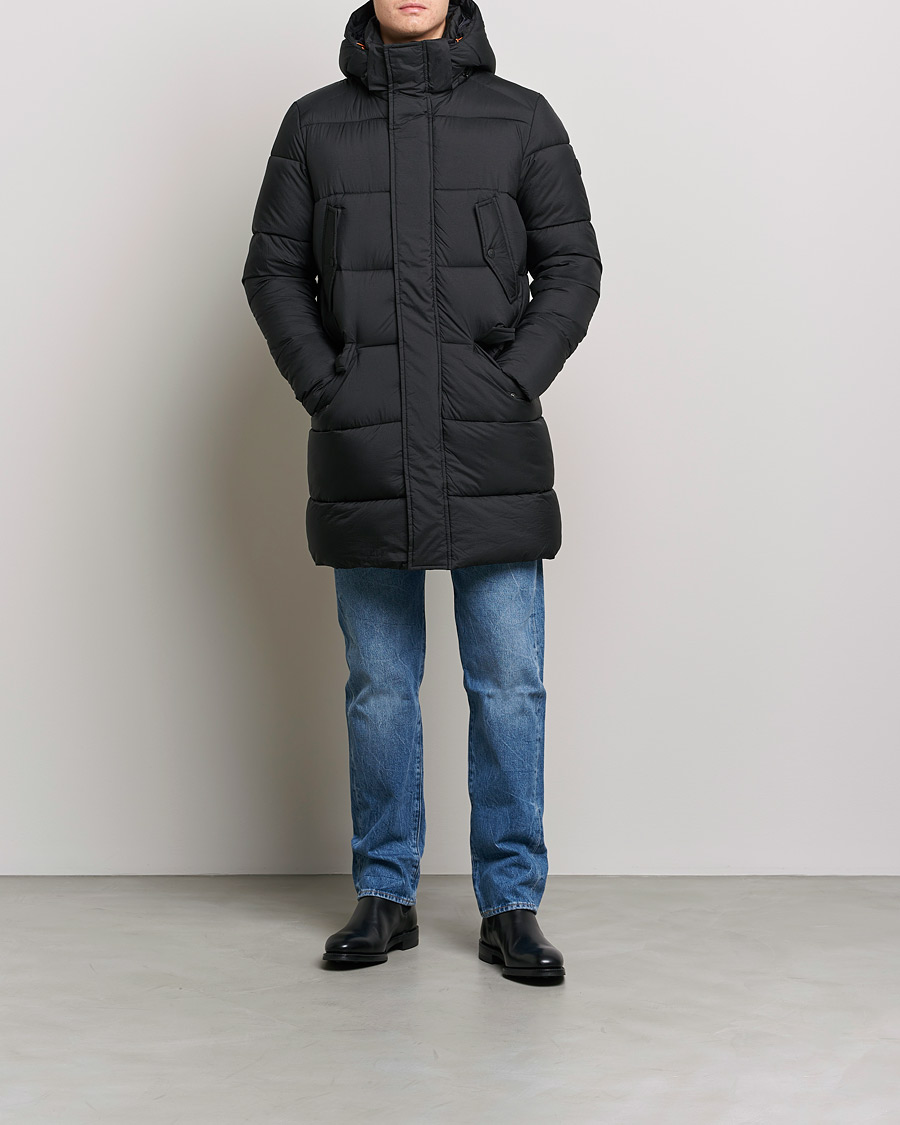Homme | Manteaux Et Vestes | Save The Duck | Jeremy Crinkle Nylon Parka Black