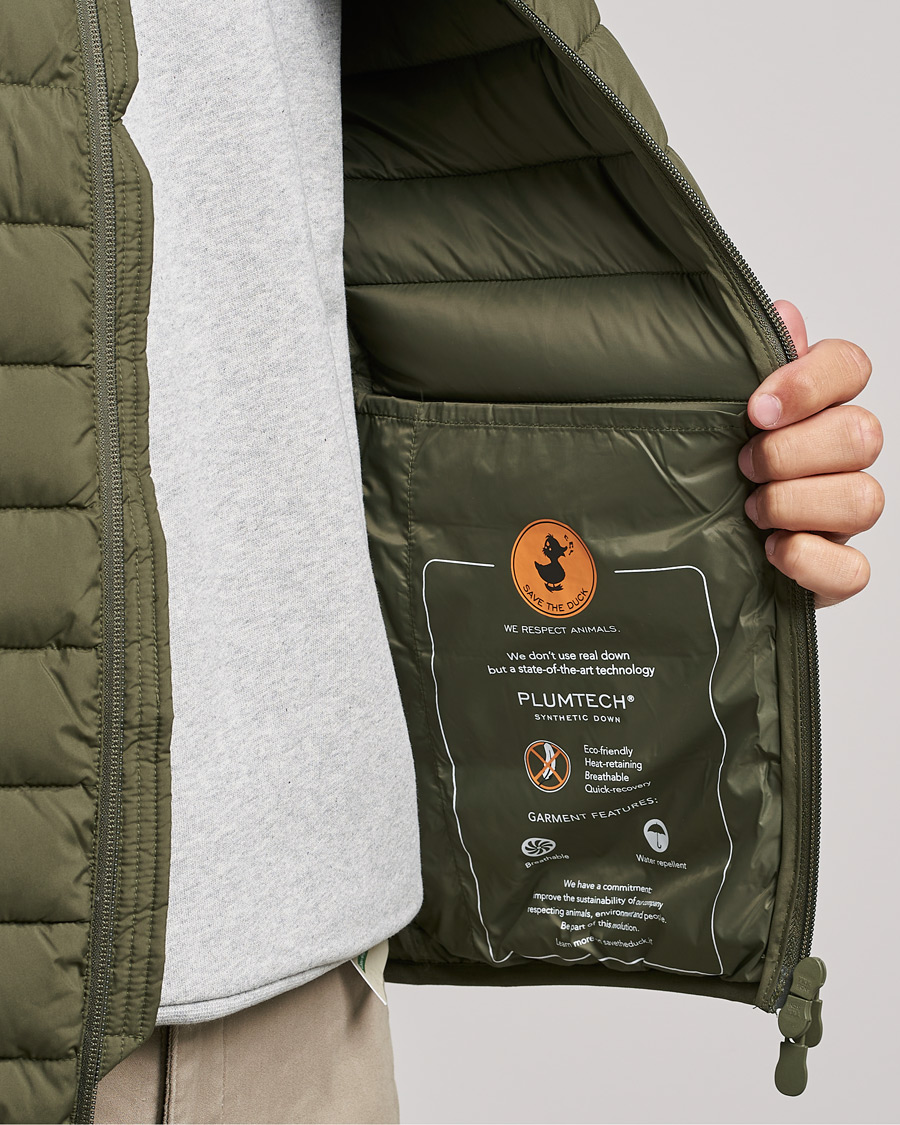 Homme | Gilets | Save The Duck | Liam Matt Lightweight Vest Laurel Green