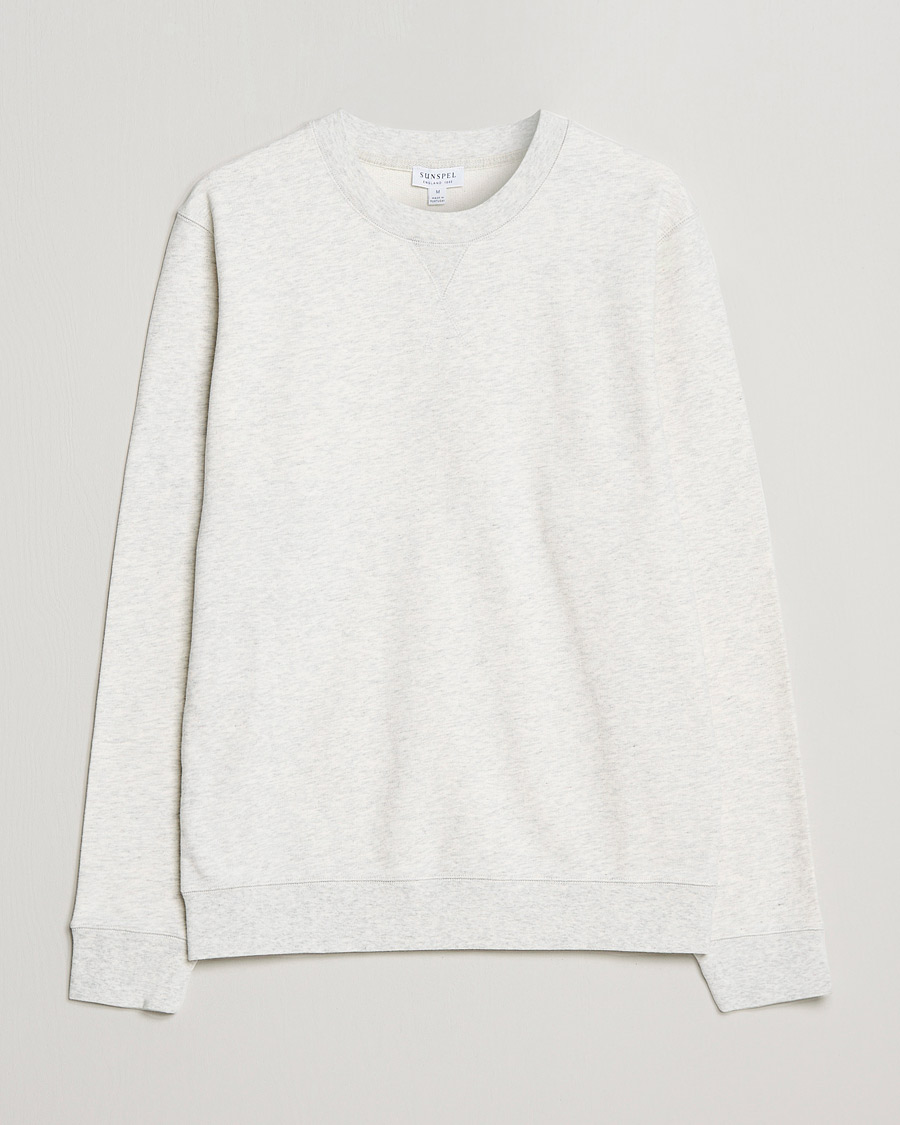 Homme | Pulls Et Tricots | Sunspel | Loopback Sweatshirt Archive White Melange