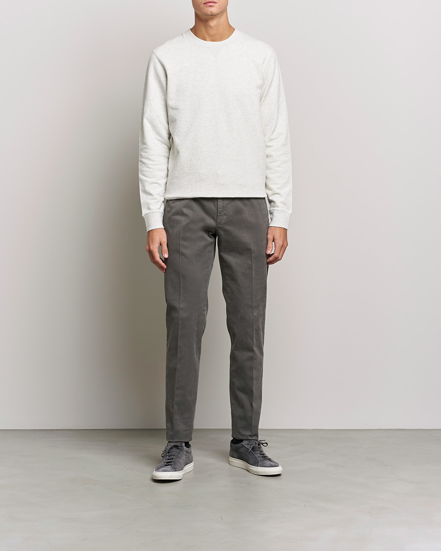 Homme | Pulls Et Tricots | Sunspel | Loopback Sweatshirt Archive White Melange