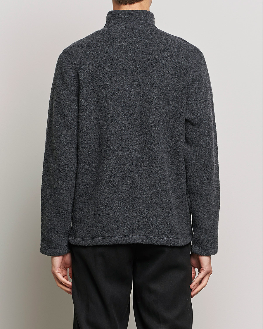 Homme | Pulls Et Tricots | Sunspel | Eco Wool Full Zip Fleece Jacket Charcoal Melange
