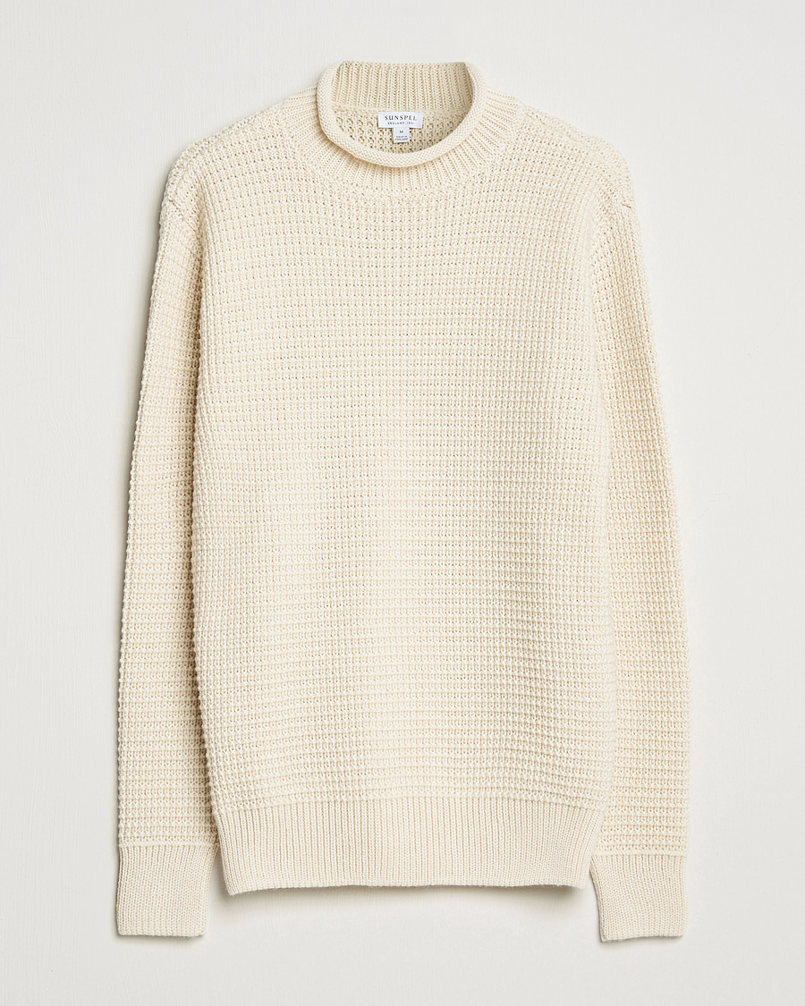 Homme | Pulls Et Tricots | Sunspel | Fisherman Jumper Ecru