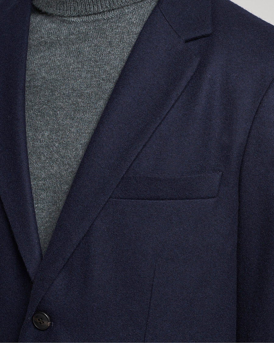 Homme | Blazers | Sunspel | Boiled Wool Jersey Blazer Navy
