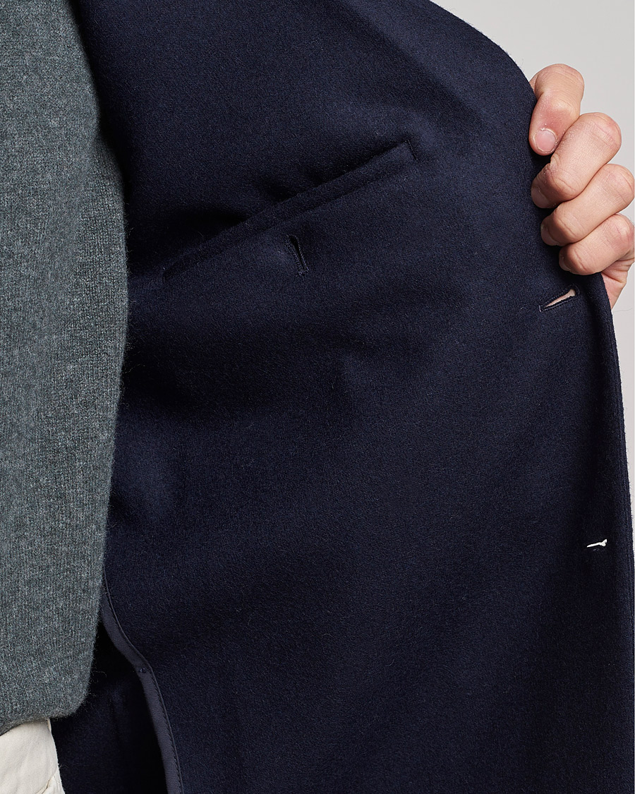 Homme | Blazers | Sunspel | Boiled Wool Jersey Blazer Navy