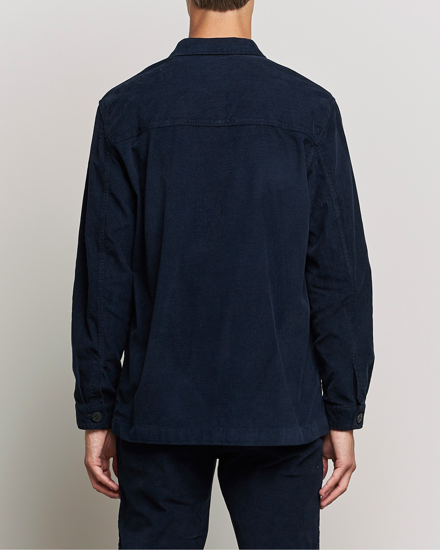 Homme | Chemises | Sunspel | Twin Pocket Cotton Corduroy Shirt Jacket Navy