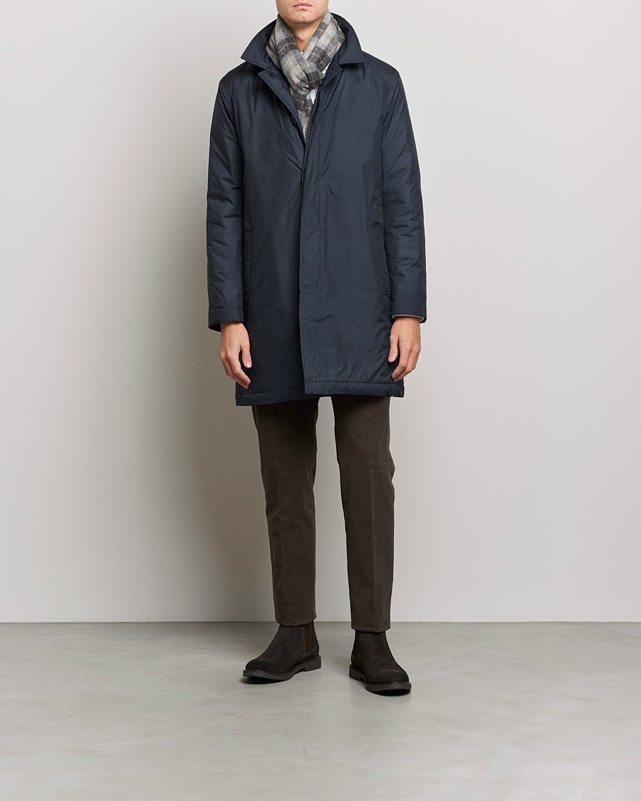 Homme | Manteaux Et Vestes | Sunspel | Recycled Polyester Padded Coat Navy