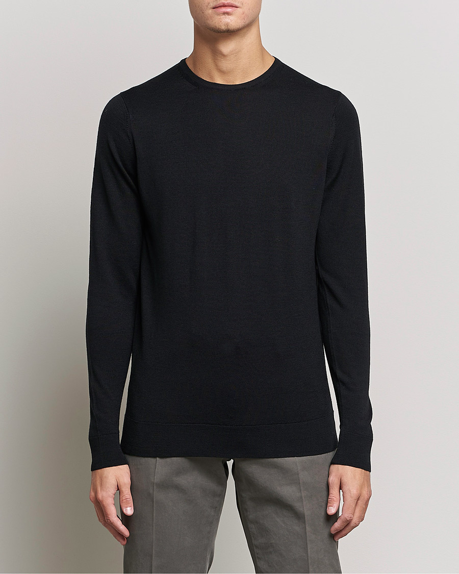 Homme | Pulls Et Tricots | Sunspel | Crew Neck Jumper Black